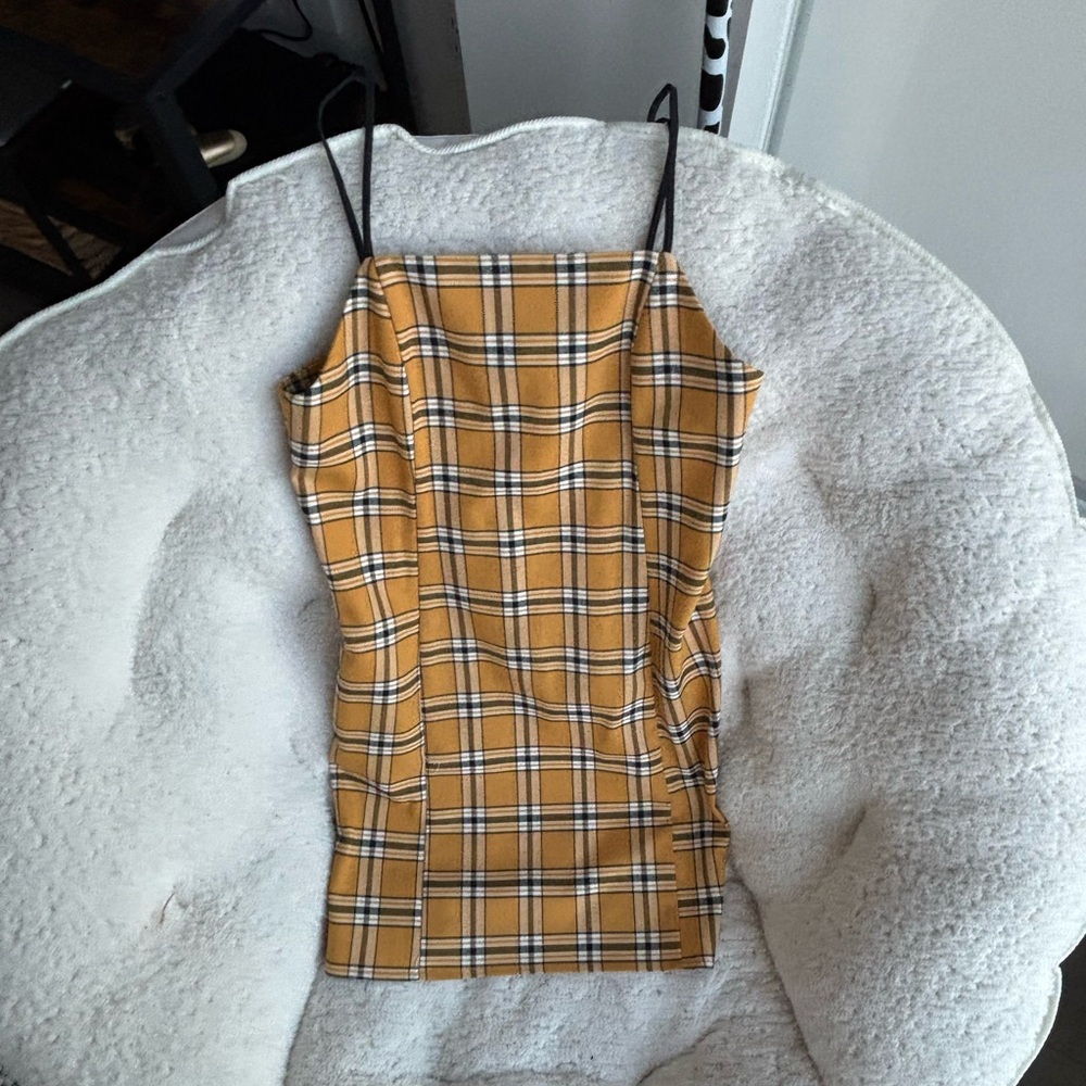 Plaid Spaghetti Strap Dress
